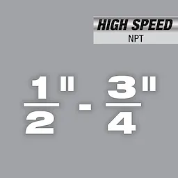 Universal Dies Image Reel for 1/2" to 3/4" NPT. High Speed text on upper right corner. Gray background.