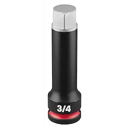 SHOCKWAVE Impact Duty 1/2" Drive 4" Hex 3/4" Bit Socket standing upright with 3/4 marking near the base.