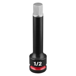 SHOCKWAVE Impact Duty 1/2" Drive 4" Hex 1/2 Bit Socket standing upright on a plain background.