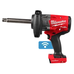 Red and black M18 FUEL 3/4" Extended Anvil High Torque Impact Wrench w/ ONE-KEY on a plain background.