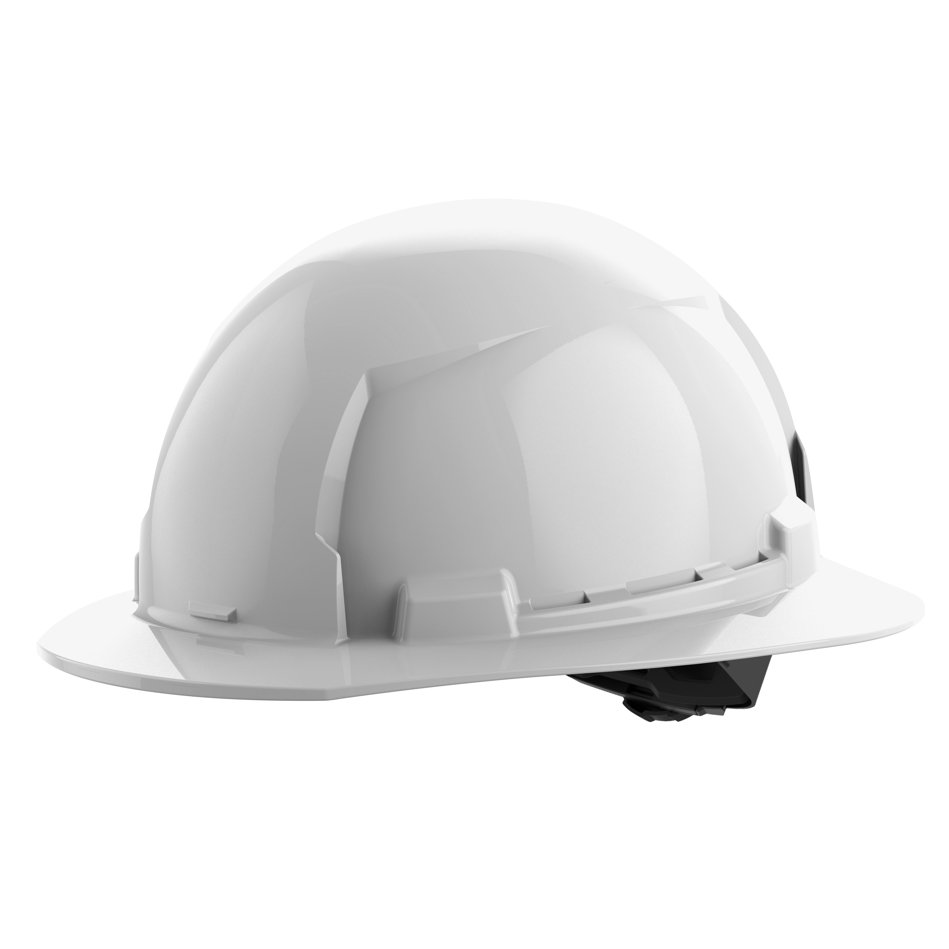 Image of the Milwaukee BOLT White Full Brim Hard Hat w/4pt Ratcheting Suspension (USA) - Type 1, Class E