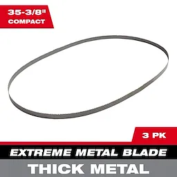 Band Saw Blade Main Image: 35-3/8 inch compact extreme metal blade for thick metal cutting. Sold in packs of three.
