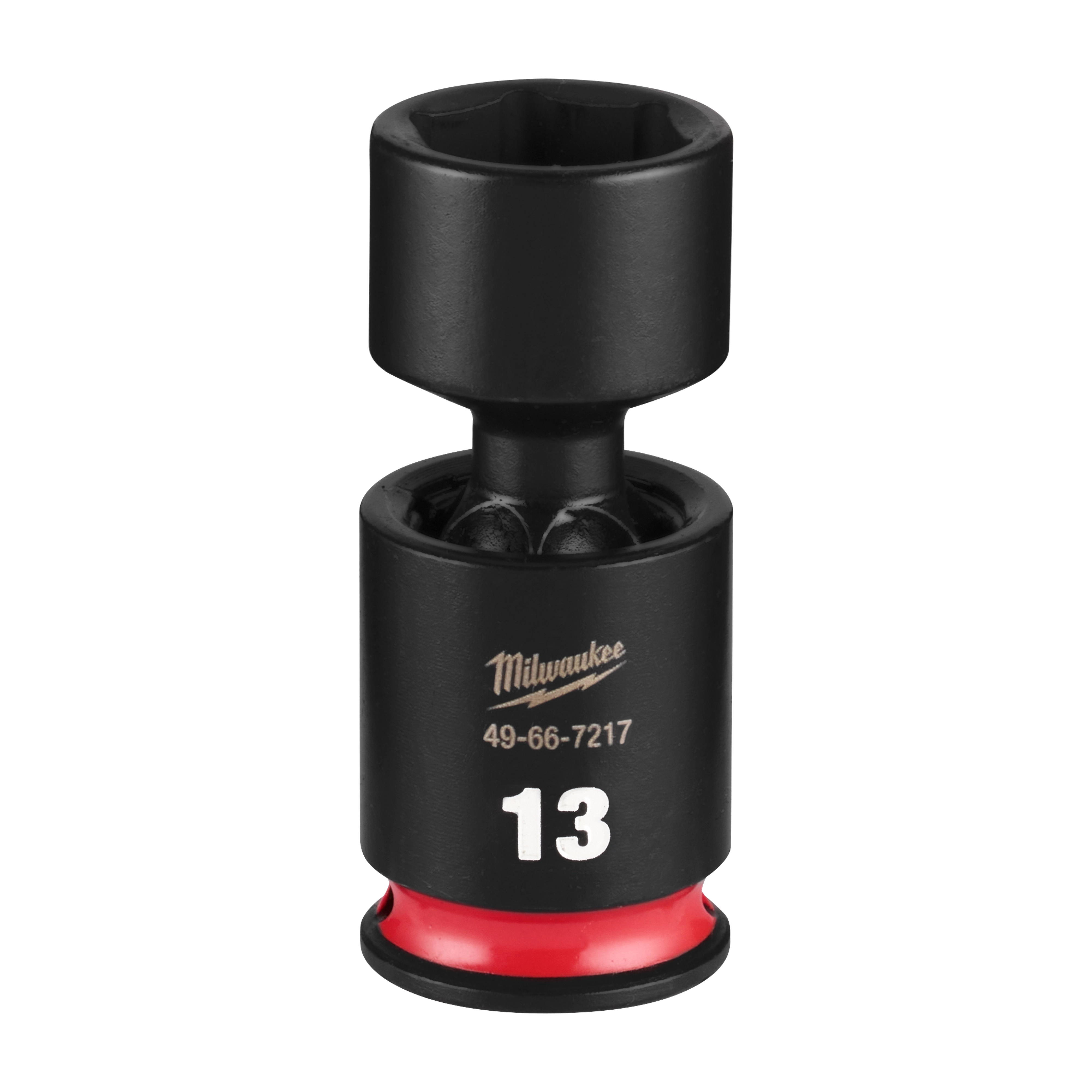 SHOCKWAVE Impact Duty 1/4" Drive 13MM Standard Swivel Socket standing upright on a plain background.