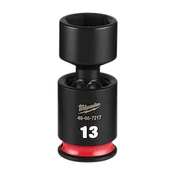 SHOCKWAVE Impact Duty 1/4" Drive 13MM Standard Swivel Socket standing upright on a plain background.