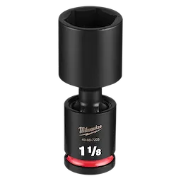 SHOCKWAVE Impact Duty 1/2" Drive 1-1/8" Deep Swivel Socket standing upright on a plain background.