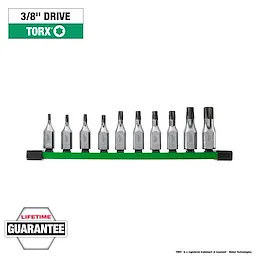 10pc 3/8” Drive TORX Bit Socket Set