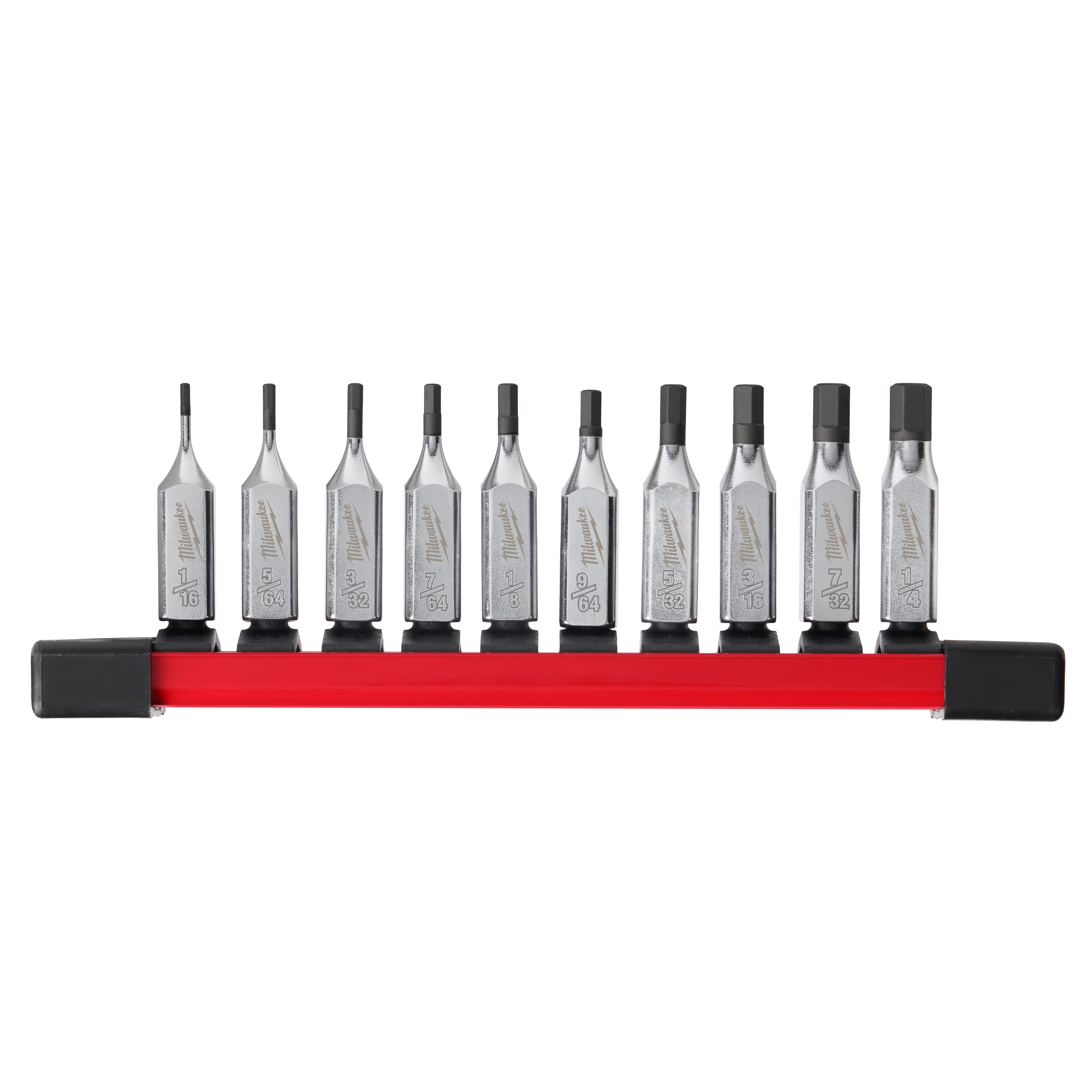 10pc 1/4” Drive Hex Bit Socket Set - SAE