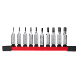 10pc 1/4” Drive Hex Bit Socket Set - SAE
