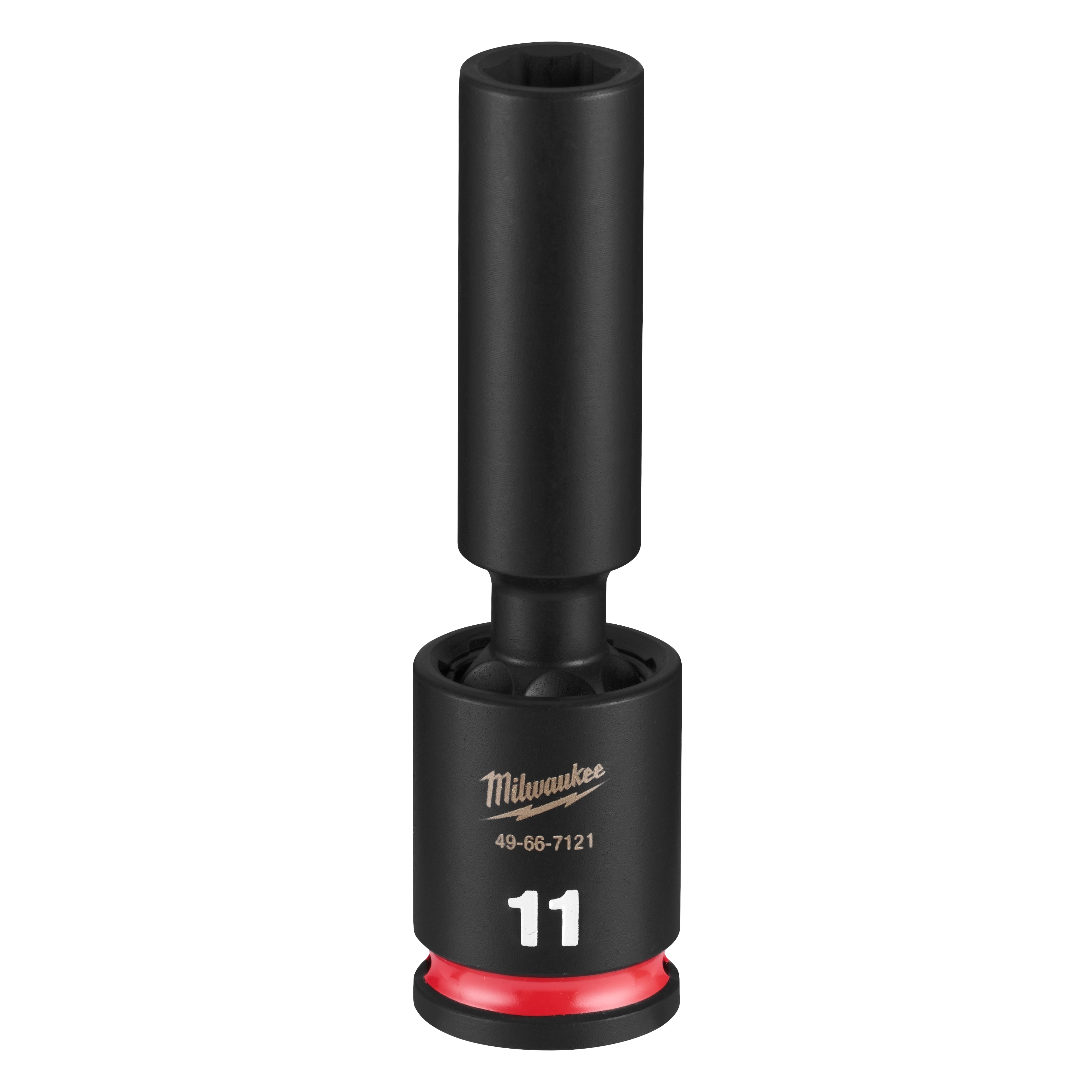 SHOCKWAVE Impact Duty 3/8" Drive 11MM Deep Swivel Socket standing upright on a plain background.