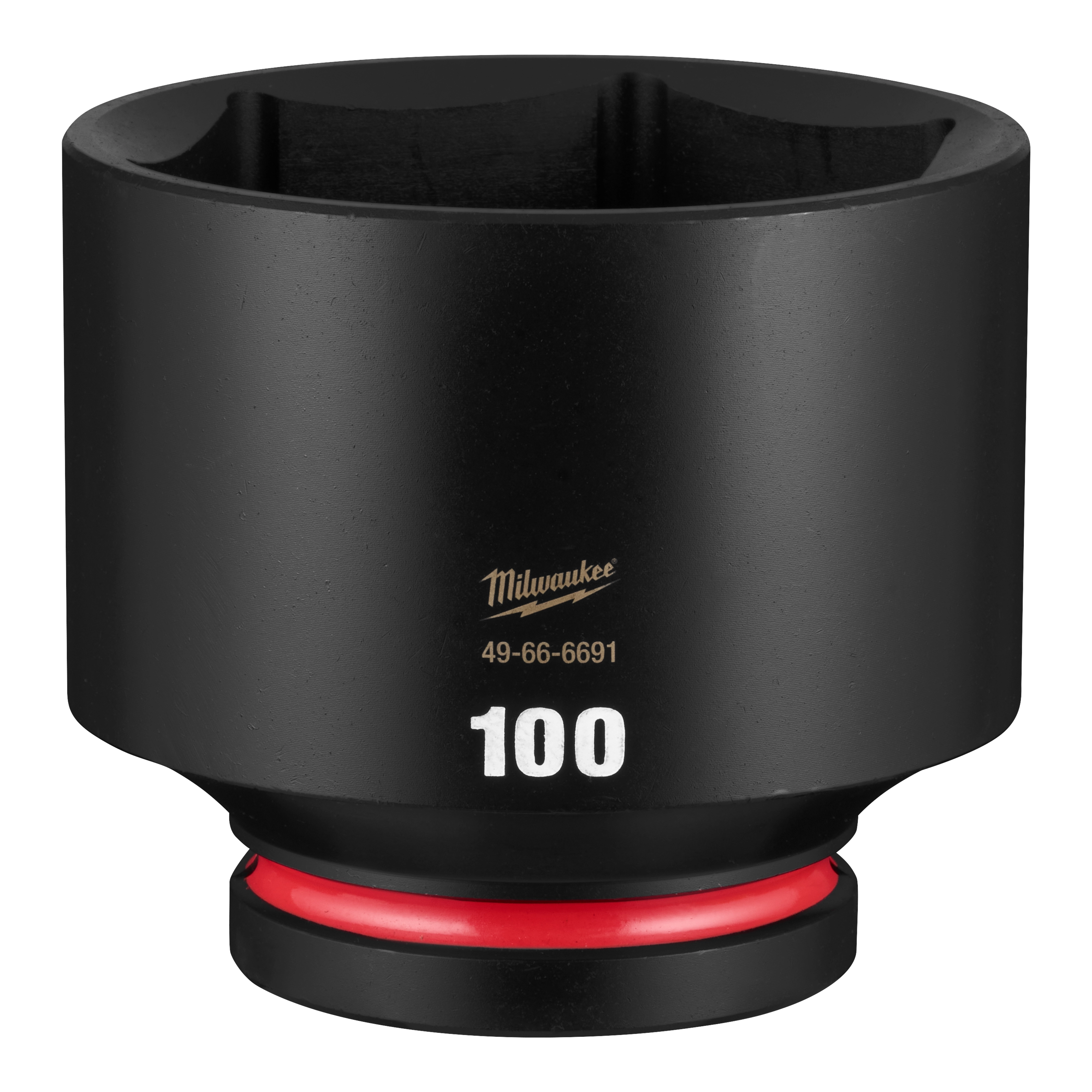 SHOCKWAVE Impact Duty 1" Drive 100mm Standard 6 Point Socket standing upright on a plain background.