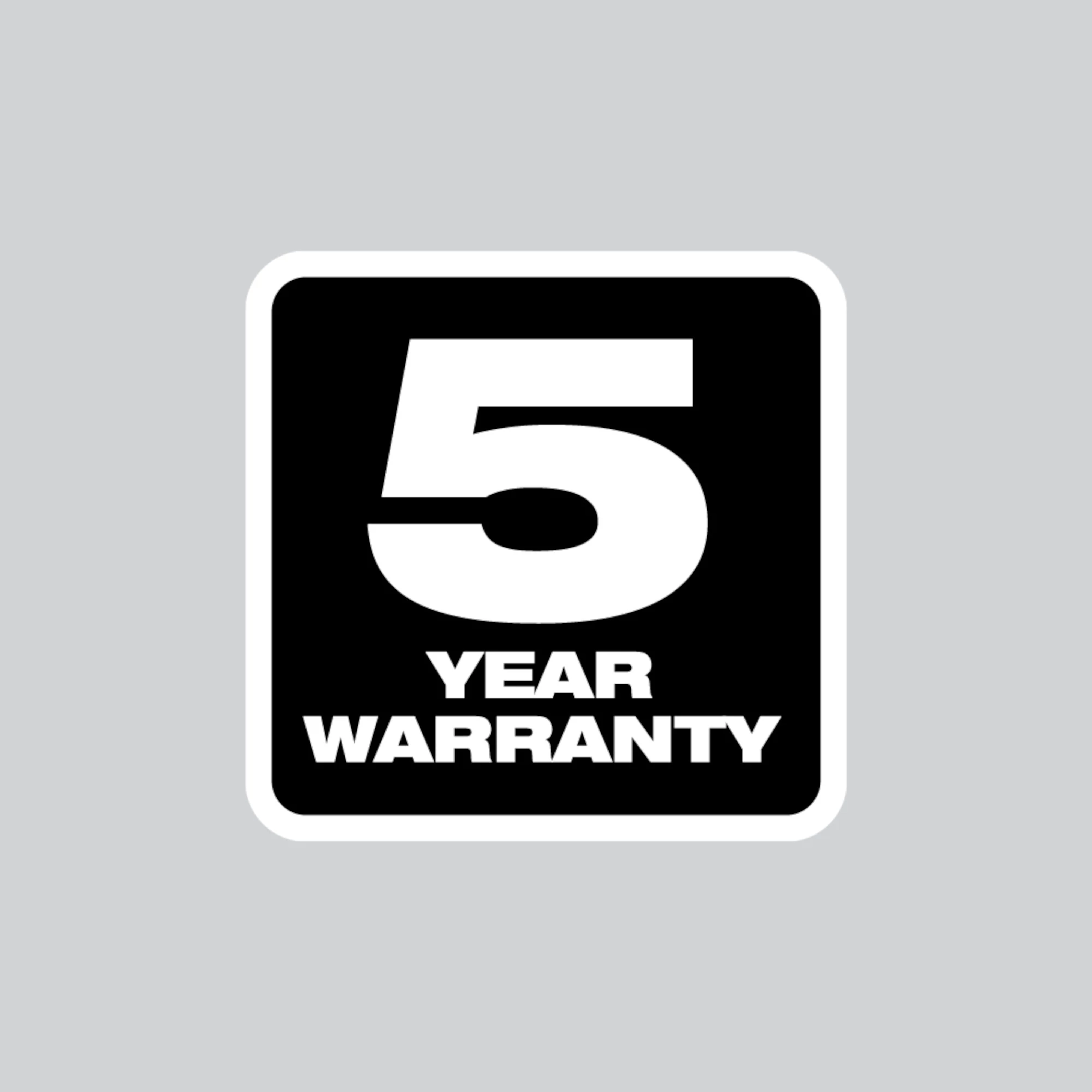 2846-20 M18 TOP-OFF 175W POWER SUPPLY comes with a 5-year warranty; displayed in bold white text on a black square background.