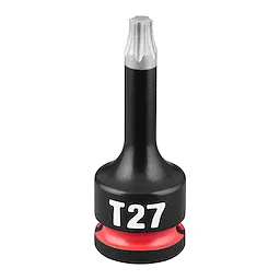 SHOCKWAVE Impact Duty 3/8" Drive 2" Torx T27 Bit Socket features a black body with "T27" in white lettering.