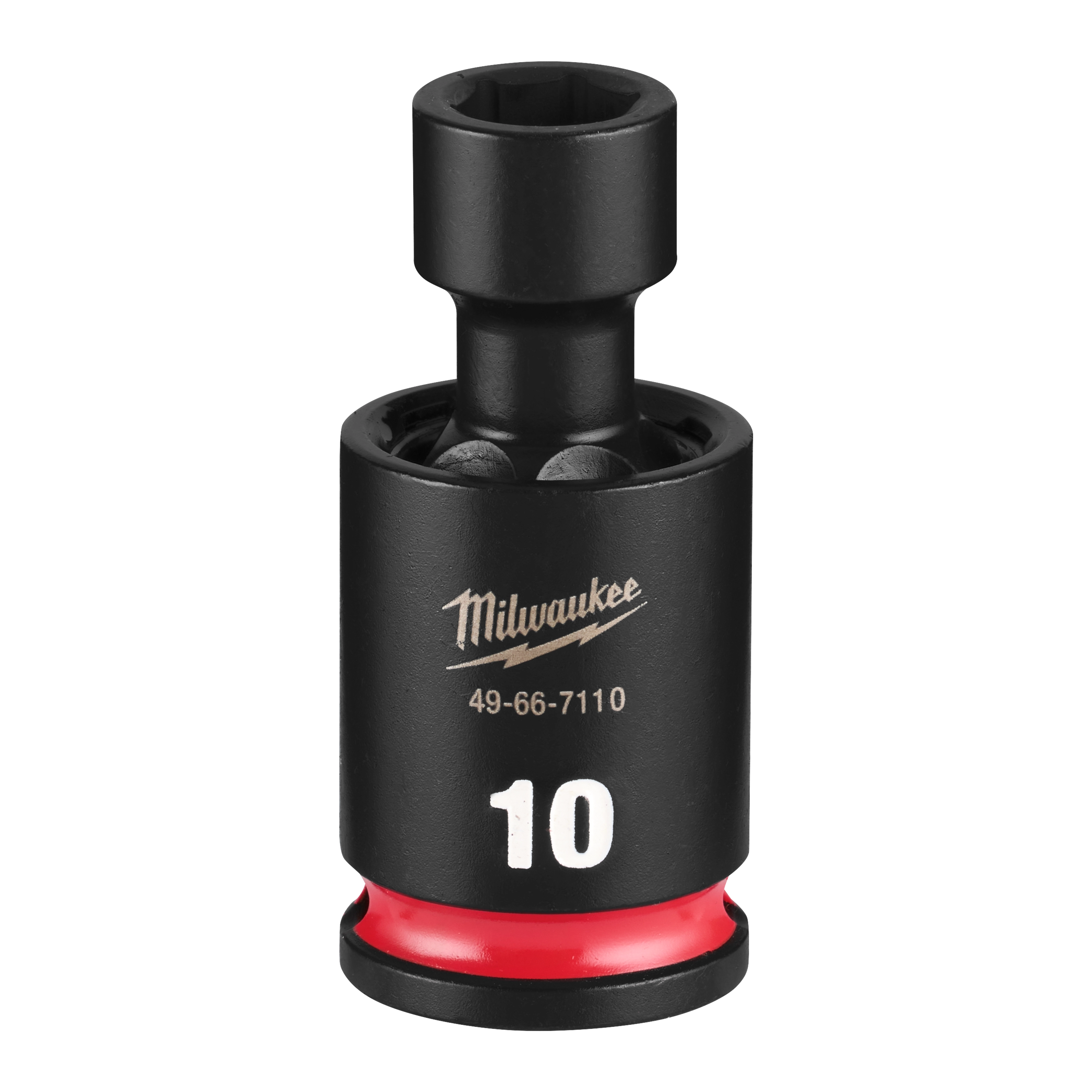 SHOCKWAVE Impact Duty 3/8" Drive 10MM Standard Swivel Socket standing upright on a plain background.