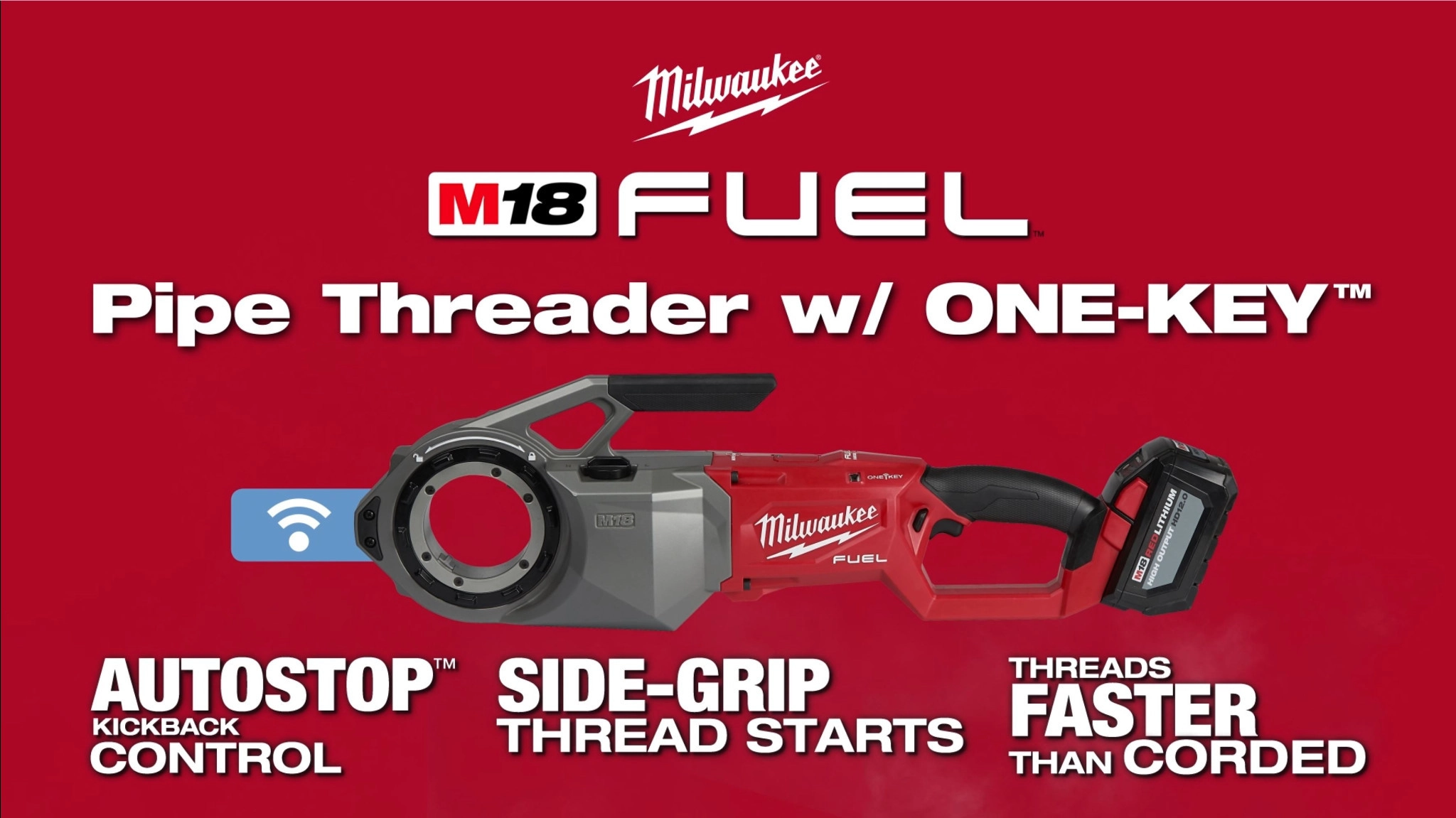 Milwaukee® M18 FUEL™ Pipe Threader with ONE-KEY™