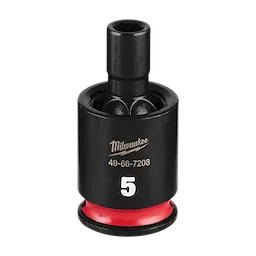 SHOCKWAVE Impact Duty 1/4" Drive 5MM Standard Swivel Socket standing upright with a visible 5 marking.