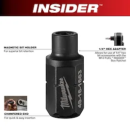 INSIDER™ Box Ratchet 1/4" Hex Adapter