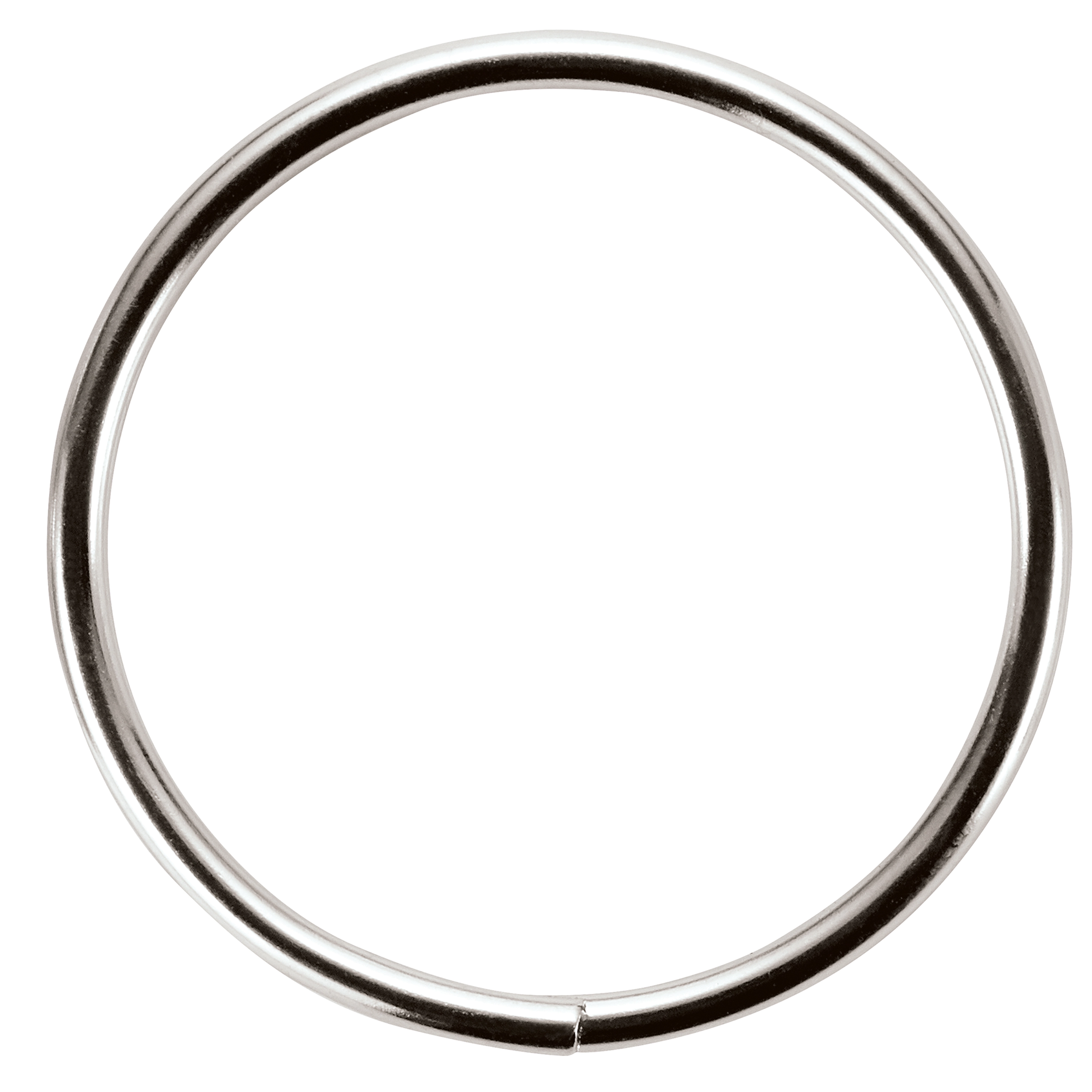 5pc 2lb 1" Split Ring is a stainless steel, circular metal ring with a split for attaching keys or other items securely.