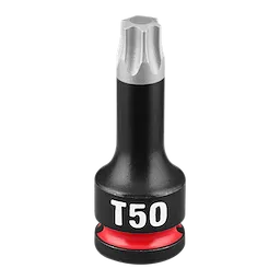 SHOCKWAVE Impact Duty 3/8" Drive 2" Torx T50 Bit Socket standing upright on a plain white background.