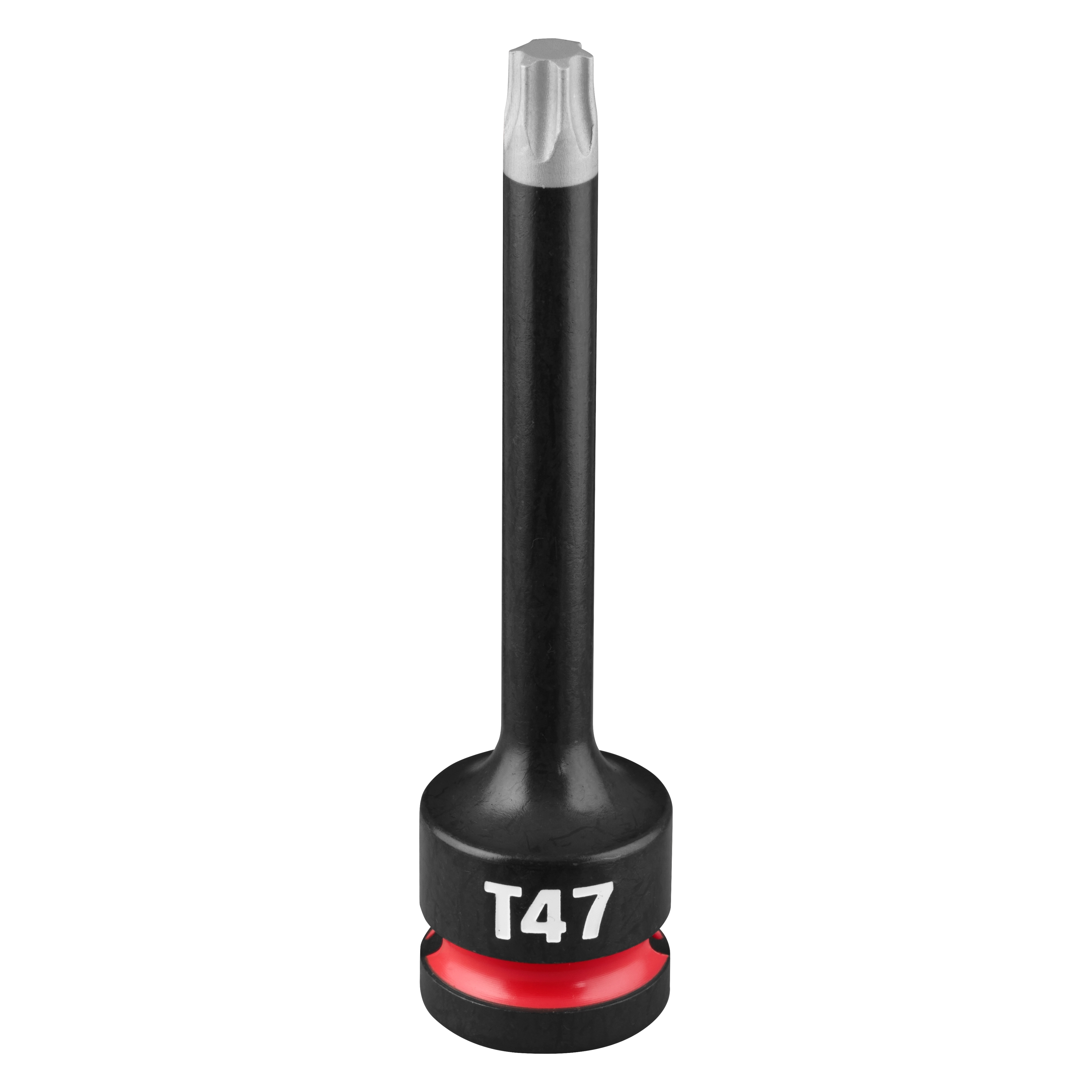 SHOCKWAVE Impact Duty 1/2" Drive 4" Torx T47 Bit Socket standing upright on a plain background.