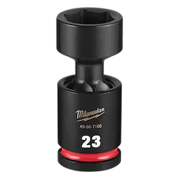 SHOCKWAVE Impact Duty 1/2" Drive 23MM Standard Swivel Socket standing upright with a red band near the base.