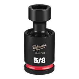 SHOCKWAVE Impact Duty 1/2" Drive 5/8" Standard Swivel Socket standing upright with a red band near the base.