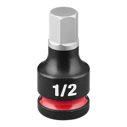 SHOCKWAVE Impact Duty 1/2" Drive 2" Hex 1/2" Bit Socket standing upright with 1/2 marking on its side.