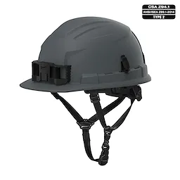 BOLT™ 4PT Grey Front Brim Non-Vented Safety Helmet - Type 2, Class E