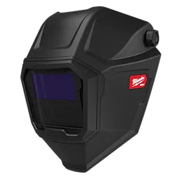 Black BOLT Auto Darkening Welding Hood with a dark viewing lens on a plain white background.