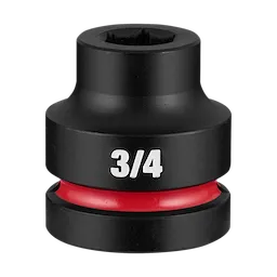 SHOCKWAVE Impact Duty 1" Drive 3/4" Standard 6 Point Socket, black with a red band and 3/4 marking on the side.