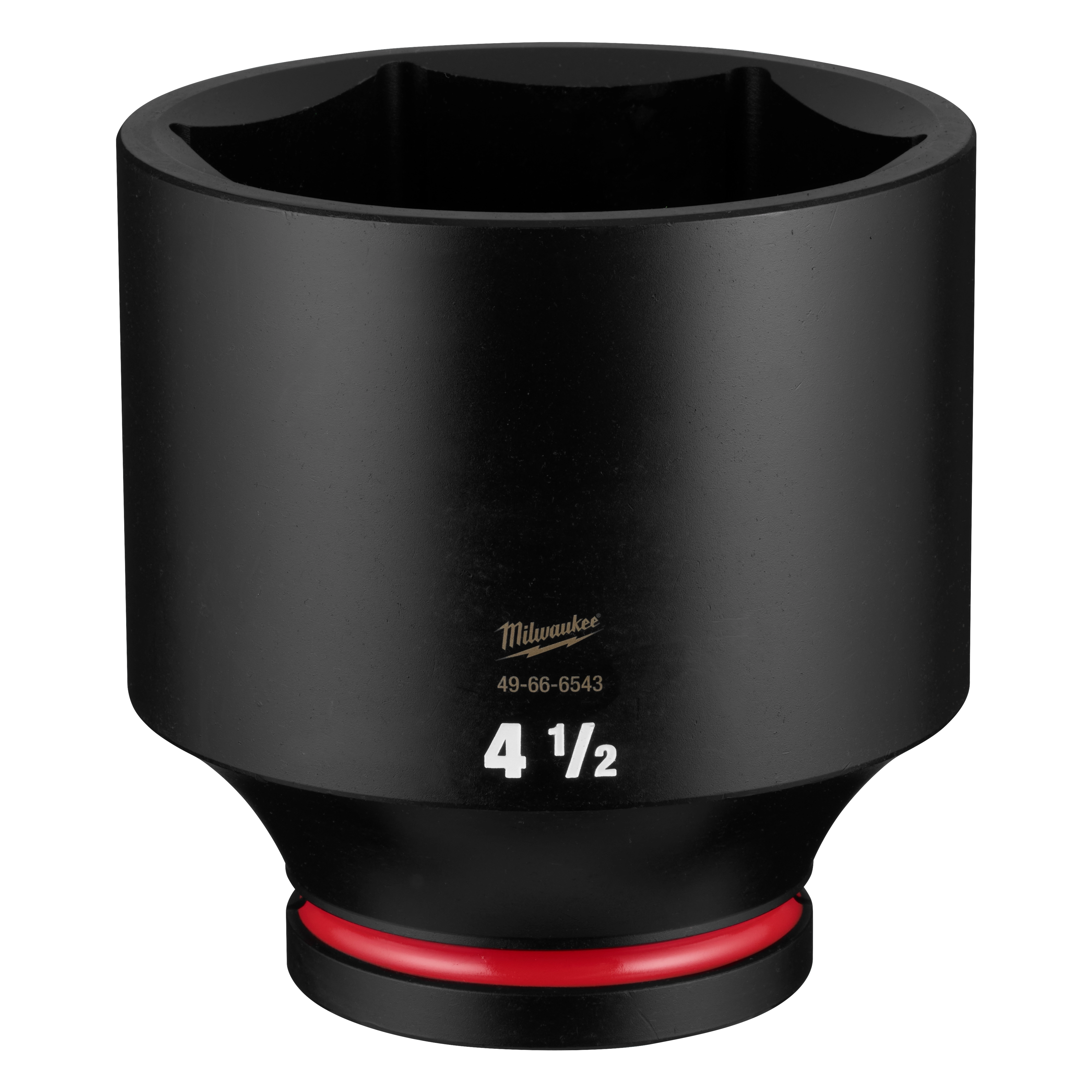 SHOCKWAVE Impact Duty 1" Drive 4-1/2" Deep 6 Point Socket standing upright on a plain background.
