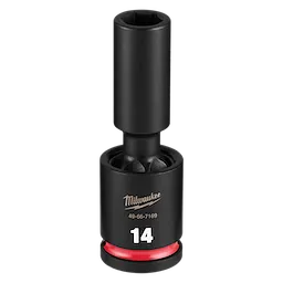 SHOCKWAVE Impact Duty 1/2" Drive 14MM Deep Swivel Socket standing upright on a plain background.