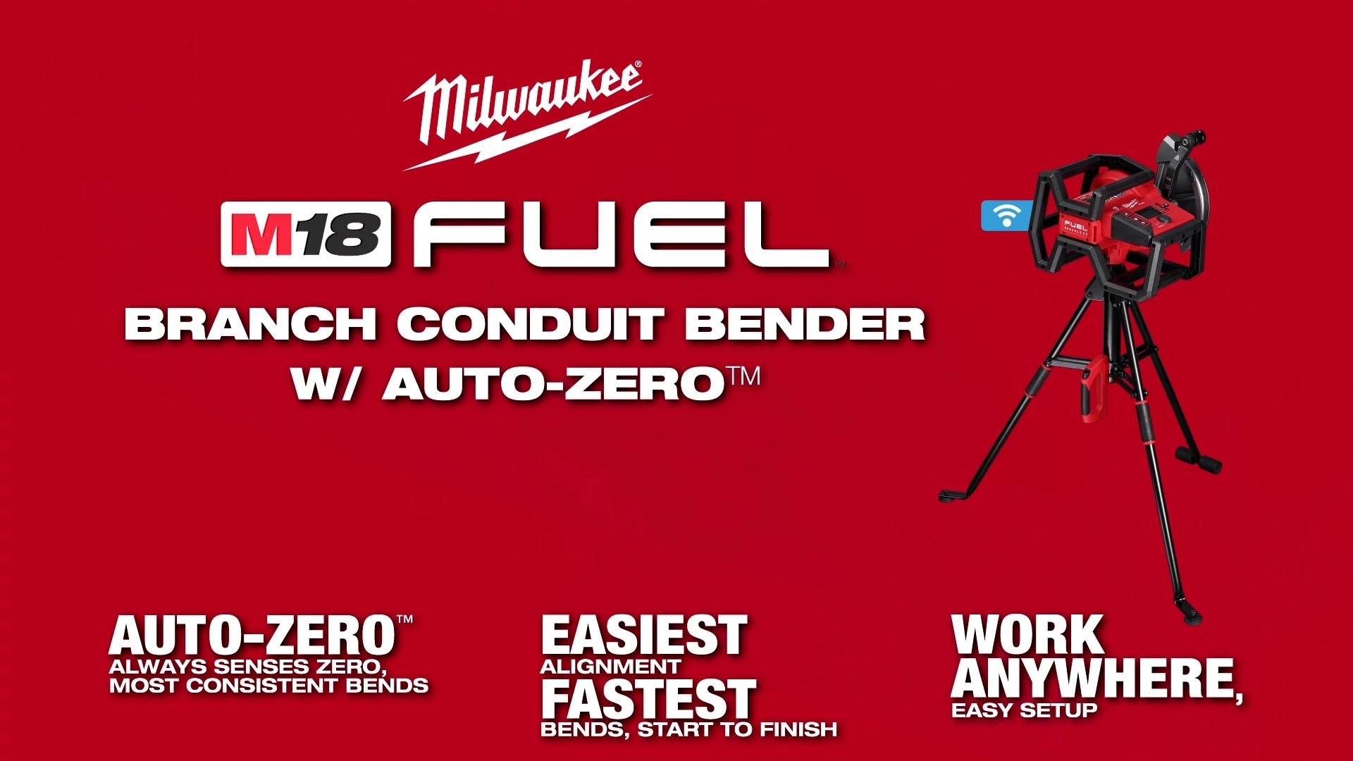 Milwaukee® M18 FUEL™ Branch Conduit Bender w/ AUTO-ZERO™