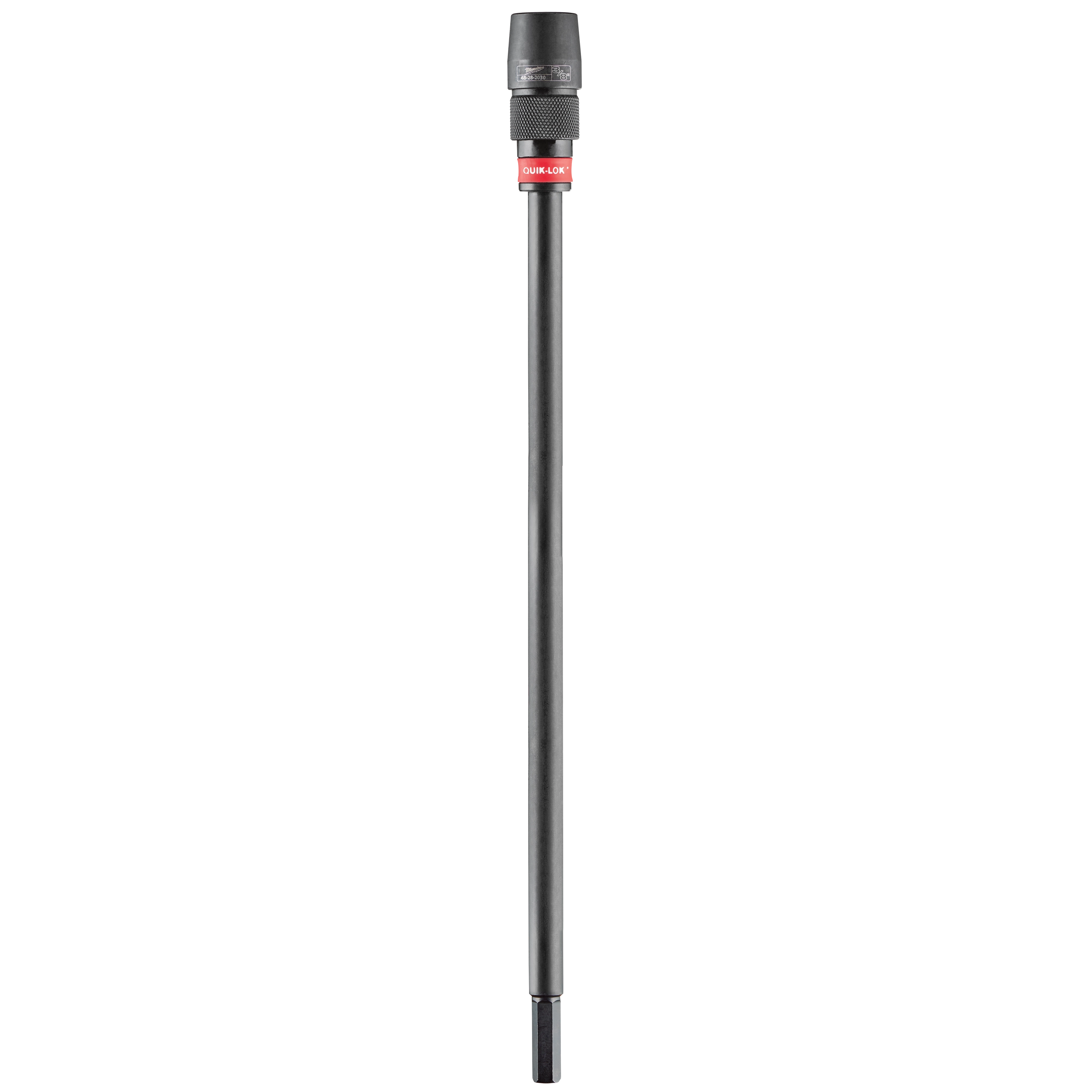 18" x 3/8" Universal QUIK-LOK Extension, a long, cylindrical tool attachment with a red QUIK-LOK connector near the top.