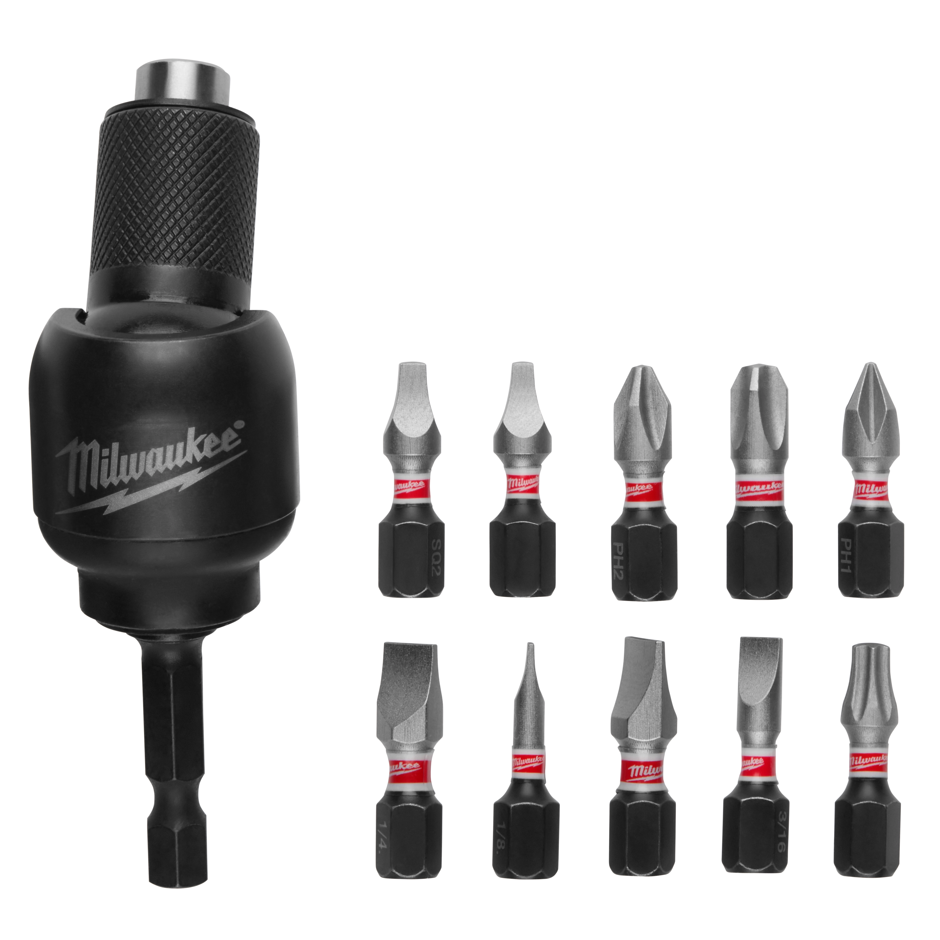 SHOCKWAVE™ 30° KNUCKLE™ Pivoting Bit Holder -11PC | Milwaukee Tool