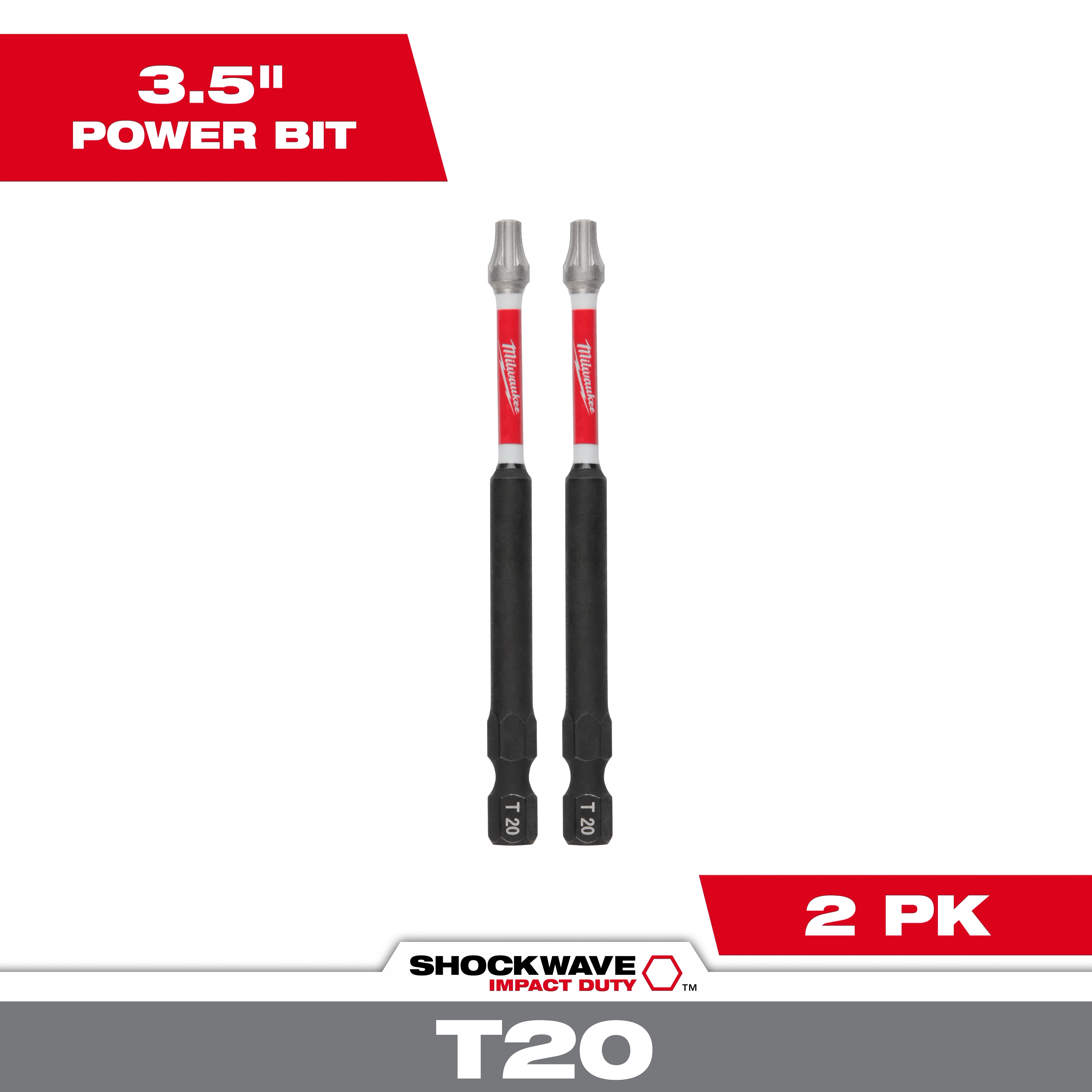 SHOCKWAVE™ 3-1/2" Impact Duty T15 Bit (2 PK)
