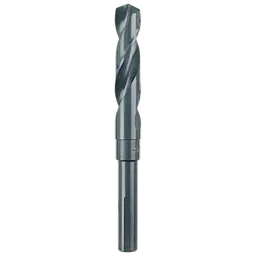 21/32" S&D Black Oxide Drill Bit with a spiral design, cylindrical body, and black oxide finish for durability and precision drilling.