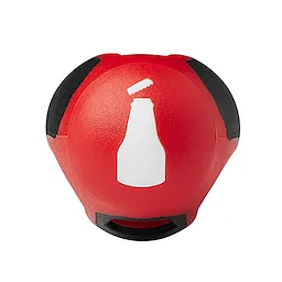 Cushion Grip Bottle Opener, red with black accents. Features a white bottle icon on the top.