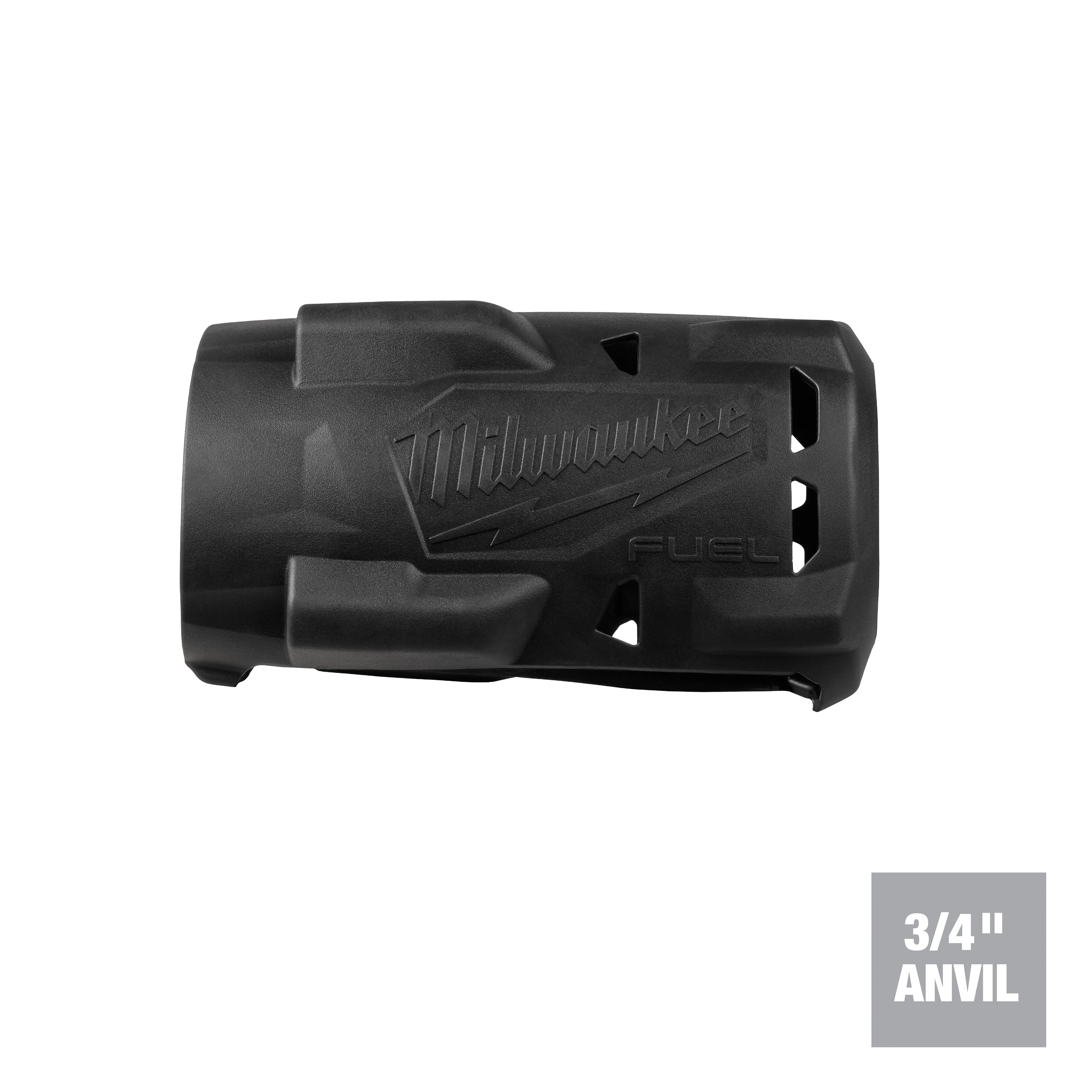M18 FUEL 3/4" Ext. Anvil High Torque Impact Wrench w/ ONE-KEY Protective Boot shown in black with 3/4" anvil label.