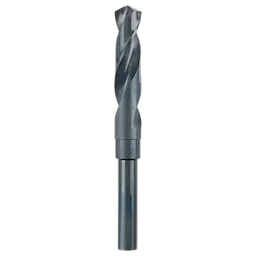 11/16" S&D black oxide drill bit with a dark, smooth finish, featuring a twist design and a reduced shank for compatibility.