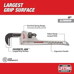 10 in. Aluminum Pipe Wrench