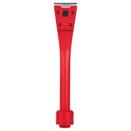 AIR-TIP Debris Scraper in red, with a wide metal blade and a long handle, designed for removing debris effectively.