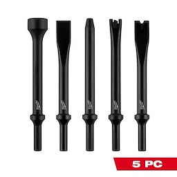 5PC Hammer Chisel Bit Set with five different chisel heads standing upright on a plain background.