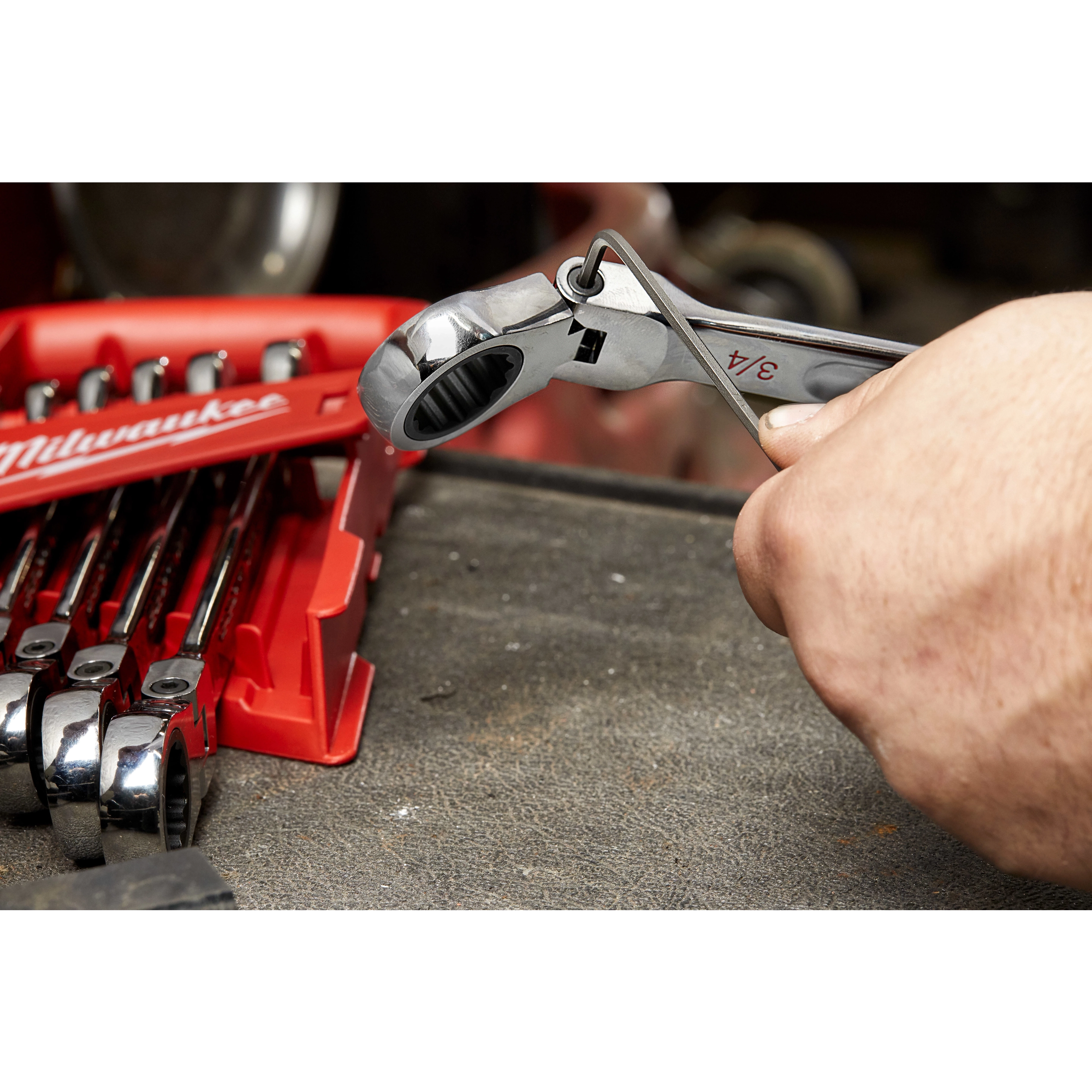 Flex Head Ratcheting Combination Wrench, 3/4in.