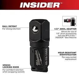INSIDER™ Box Ratchet 1/2" Anvil Adapter