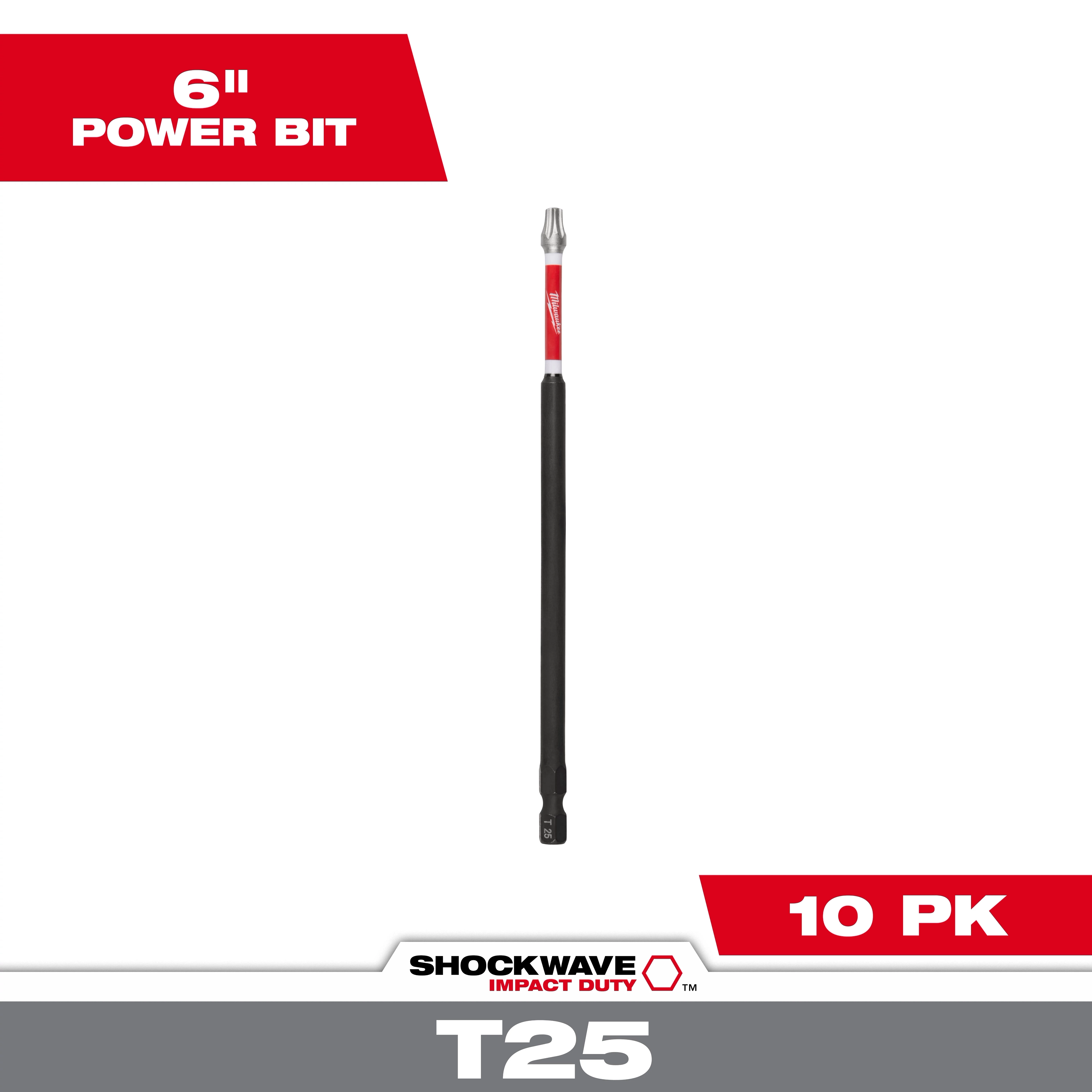 SHOCKWAVE™ Impact Duty 6" TORX® T25 Power Bits Bulk 10