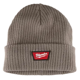 Image of the Milwaukee Rib-Knit Cuffed Beanie in brown