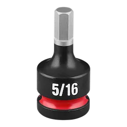 SHOCKWAVE Impact Duty 1/2" Drive 2" Hex 5/16" Bit Socket standing upright with 5/16 marking and a red ring.