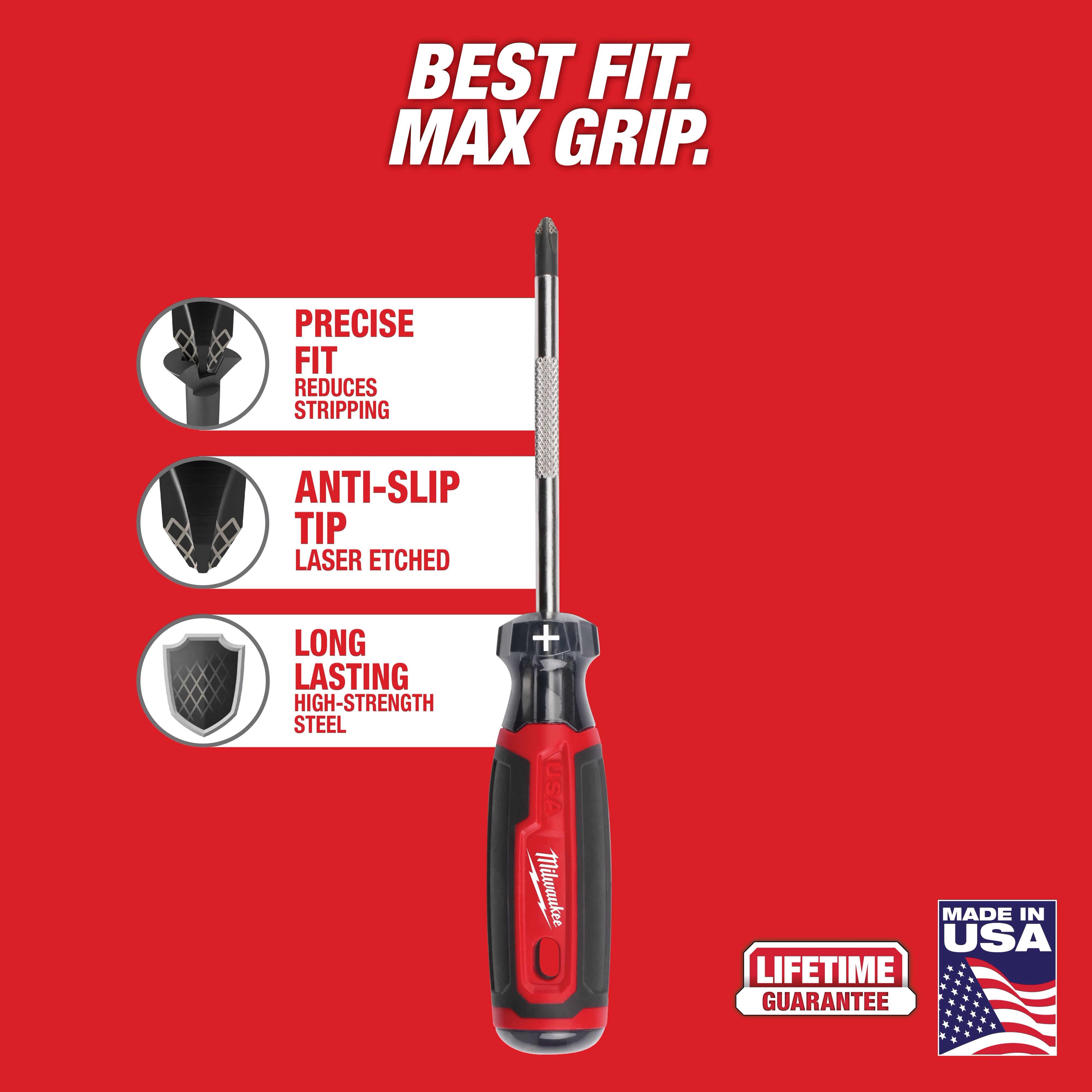 #2 Phillips 4" Cushion Grip Screwdriver (USA)