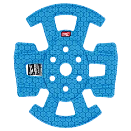 The BOLT™ Safety Helmet Cooling Liner is a blue, hexagon-patterned cooling accessory with central and peripheral cutouts for ventilation. It features branding labels and is designed to fit under a safety helmet for improved comfort.