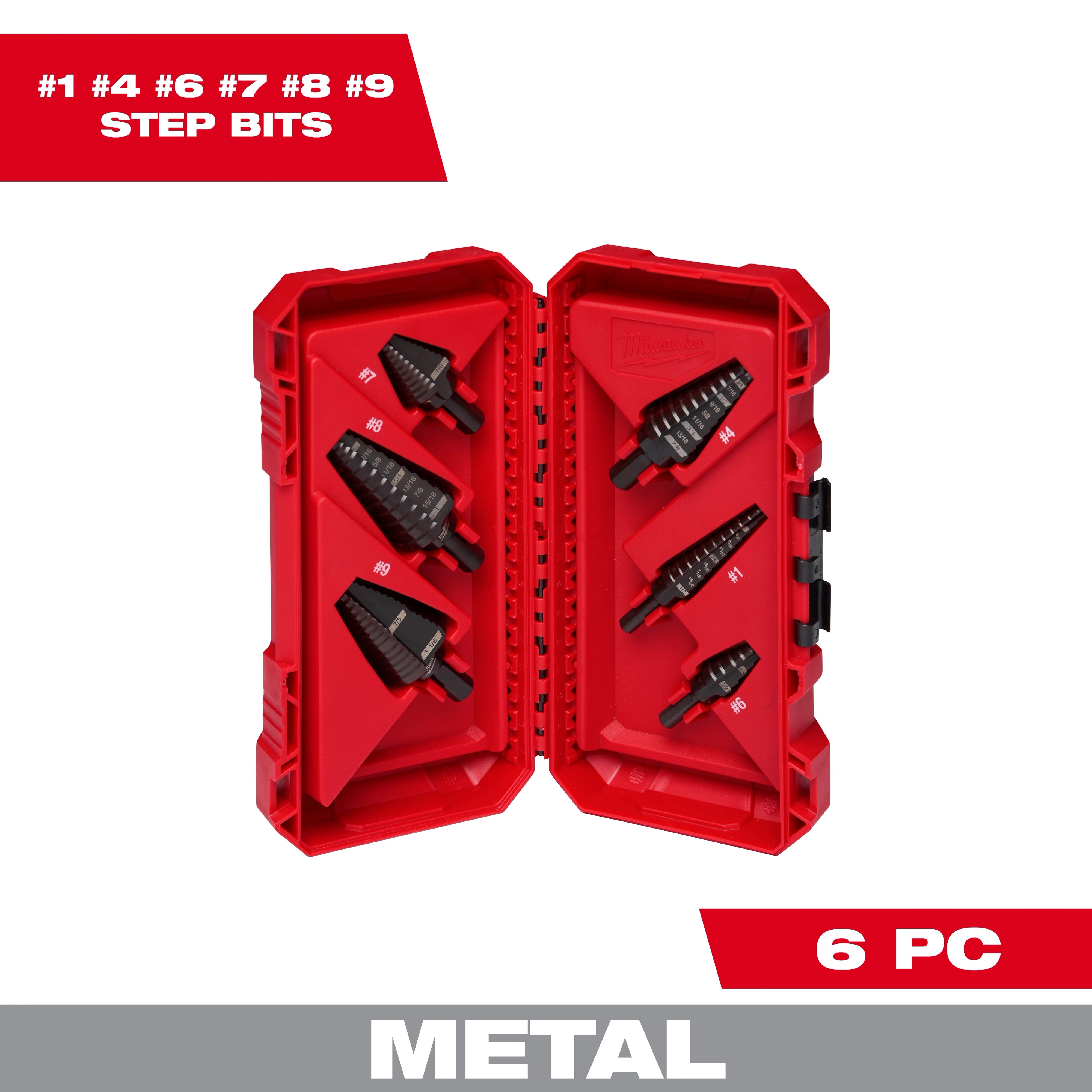 6PC Step Drill Bit Set